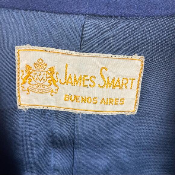 Vintage | Wool Blue Blazer Red Buttons James Smart Med - Picture 10 of 10